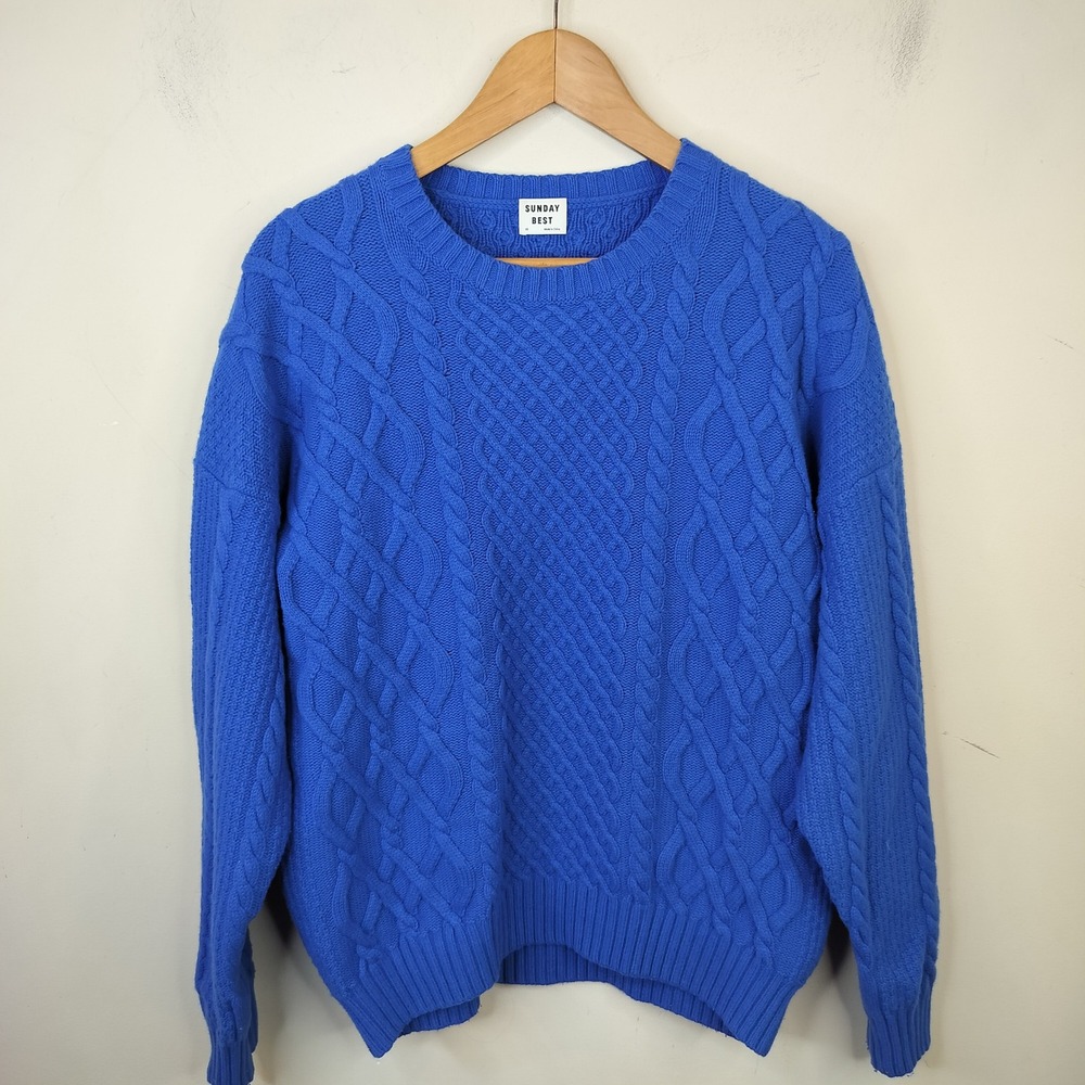 Aritiza Sunday Best Cable Knit Peggy Sweater XS Merino Wool Blend